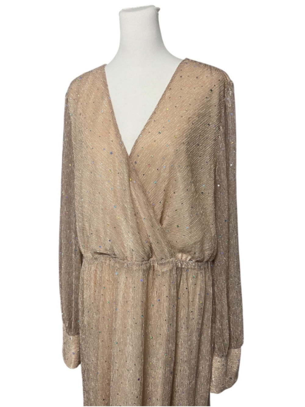 Baltic Born Abigail Blush Champagne Shimmer Maxi Dress Size XXXL NWT - Picture 4 of 10